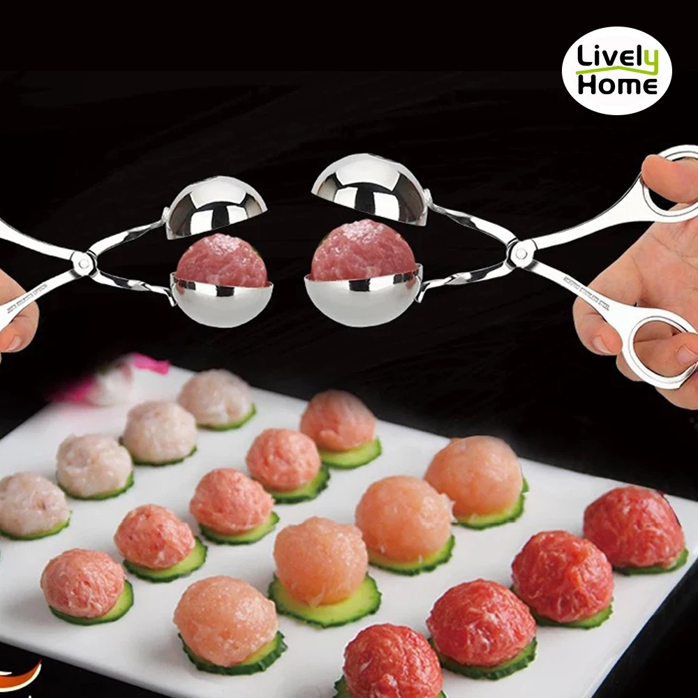 Meatball Maker Stainless Steel Non-Stick DIY Rice Ice Cream Fish Ball Clip Croquettes Making Mold Kitchen Tool 
Meatball Maker Stainless Steel Non-Stick DIY Rice Ice Cream Fish Ball Clip Croquettes Making Mold Kitchen Tool