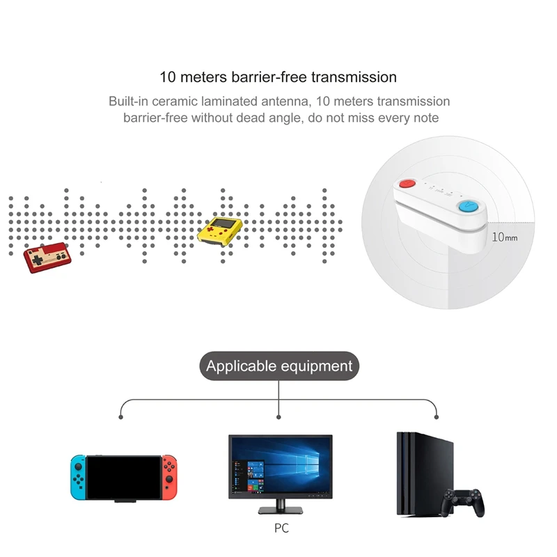 Bluetooth 5.0 Audio Transmitter Adapter with Mic APTX Low Latency for Nintendo Switch/Switch Lite/PS4/PC to Headphones
Bluetooth 5.0 Audio Transmitter Adapter with Mic APTX Low Latency for Nintendo Switch/Switch Lite/PS4/PC to Headphones