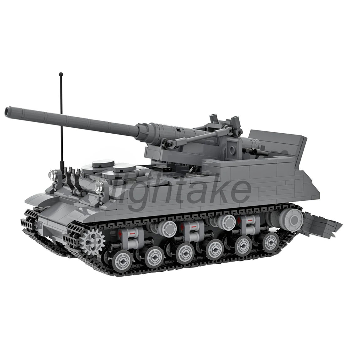 

706Pcs Static Version MOC M40 Self-propelled Artillery Vehicle Military Tank Model DIY Building Block Toys