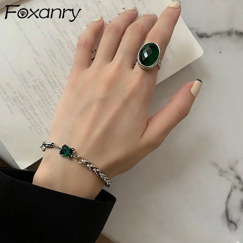 Браслеты FOXANRY со штампами для женщин, модные Элегантные Очаровательные винтажные уникальные цепочки с зеленым цирконием, ювелирные изделия...
Браслеты FOXANRY со штампами для женщин, модные Элегантные Очаровательные винтажные уникальные цепочки с зеленым цирконием, ювелирные изделия...