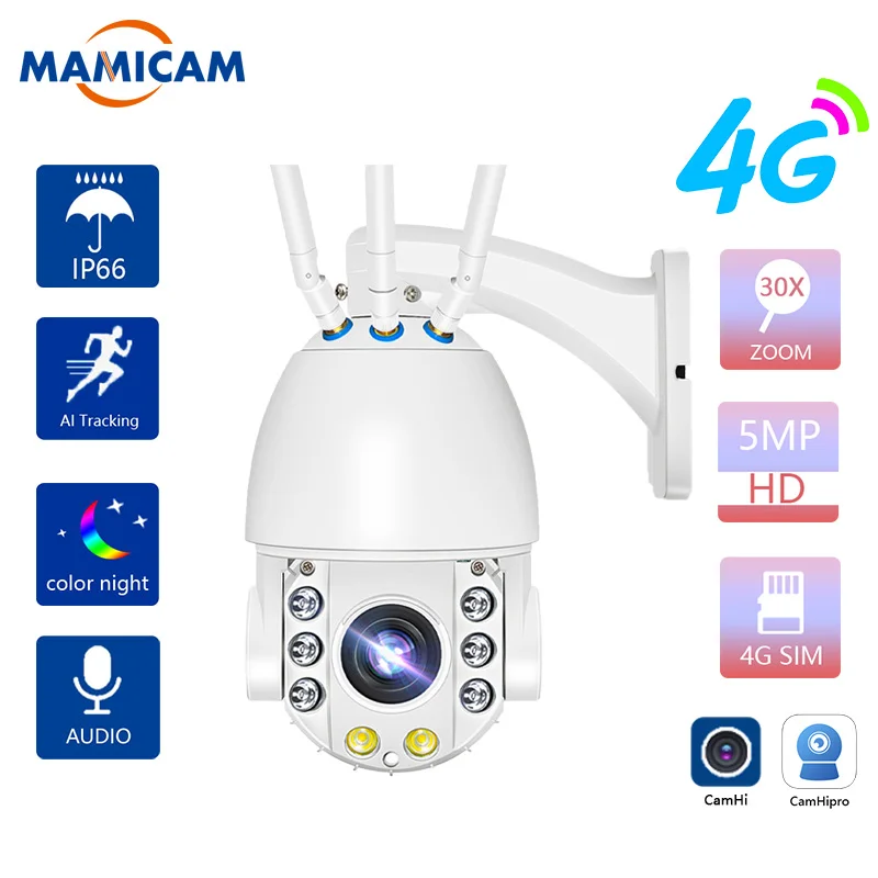 Наружная IP-камера видеонаблюдения 3G 4G LTE с поддержкой Sim-карты, Wi-Fi, 30-кратный оптический зум, ИК-подсветка, ночное видение, двухсторонняя
Наружная IP-камера видеонаблюдения 3G 4G LTE с поддержкой Sim-карты, Wi-Fi, 30-кратный оптический зум, ИК-подсветка, ночное видение, двухсторонняя