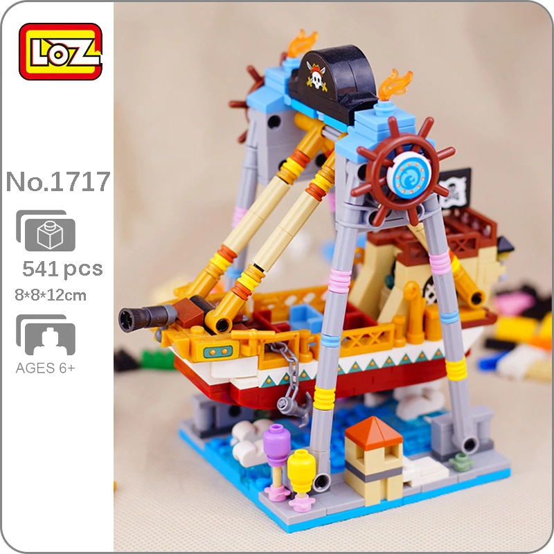 LOZ 1717 Dream Amusement Park Pirate Ship Boat Architecture 3D Model DIY Mini Blocks Bricks Building Toy for Children no Box
LOZ 1717 Dream Amusement Park Pirate Ship Boat Architecture 3D Model DIY Mini Blocks Bricks Building Toy for Children no Box