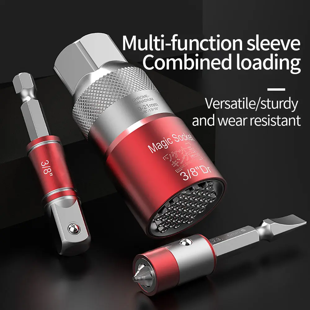 9-21mm Socket Rotating Magic Sleeve Set Multifunctional Tool Set Grip
9-21mm Socket Rotating Magic Sleeve Set Multifunctional Tool Set Grip