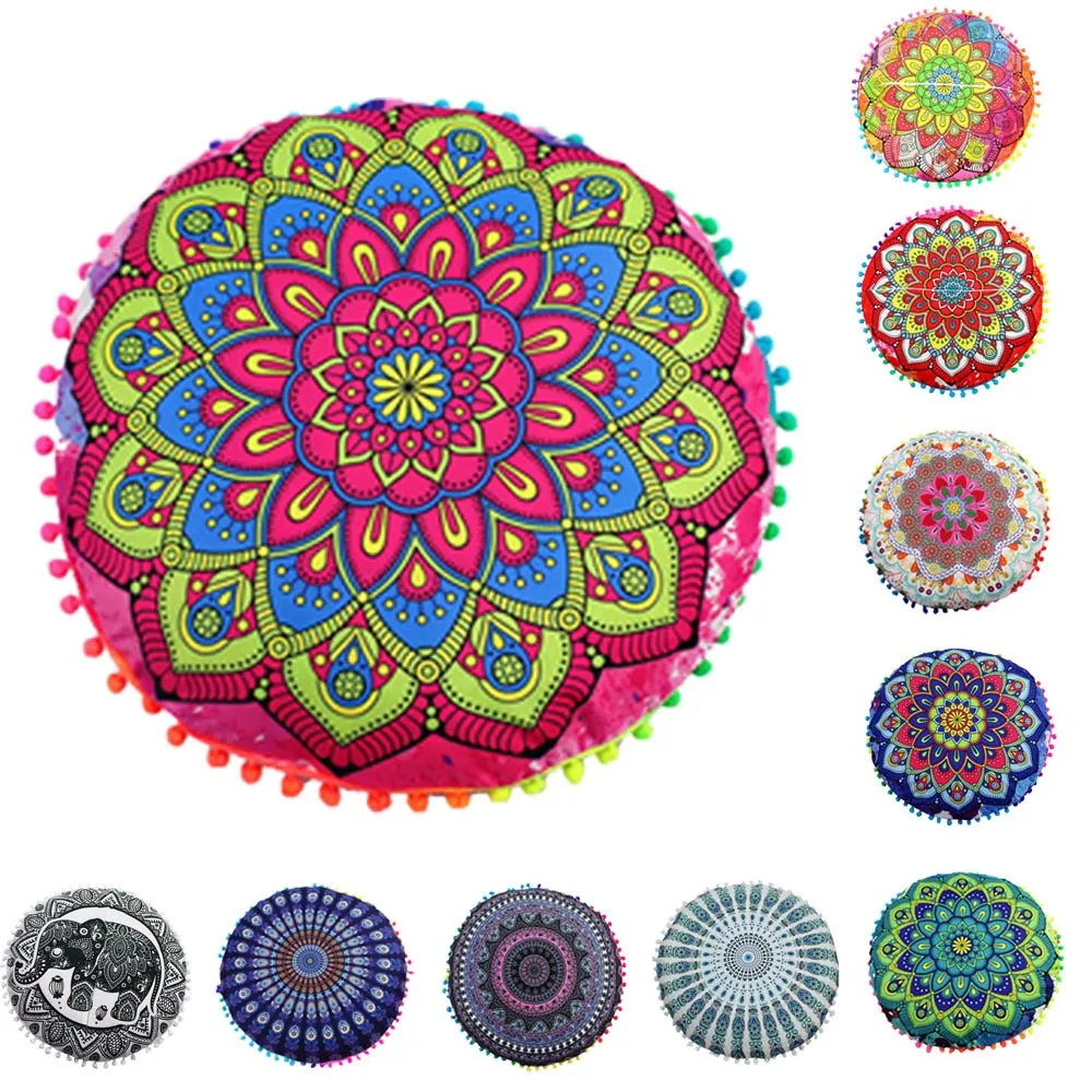 43cm Bohemian Mandala Print Floor Pillow Case Round Cushion Pillowcase Cover Decorative Home Decor For Sofa Bed Chair Soft
43cm Bohemian Mandala Print Floor Pillow Case Round Cushion Pillowcase Cover Decorative Home Decor For Sofa Bed Chair Soft