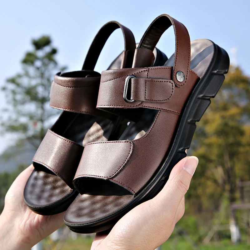 Summer Genuine Leather Casual Non-slip Men Shoes Comfortable Men Beach Sandals Travel Slippers Flip Flop
Summer Genuine Leather Casual Non-slip Men Shoes Comfortable Men Beach Sandals Travel Slippers Flip Flop