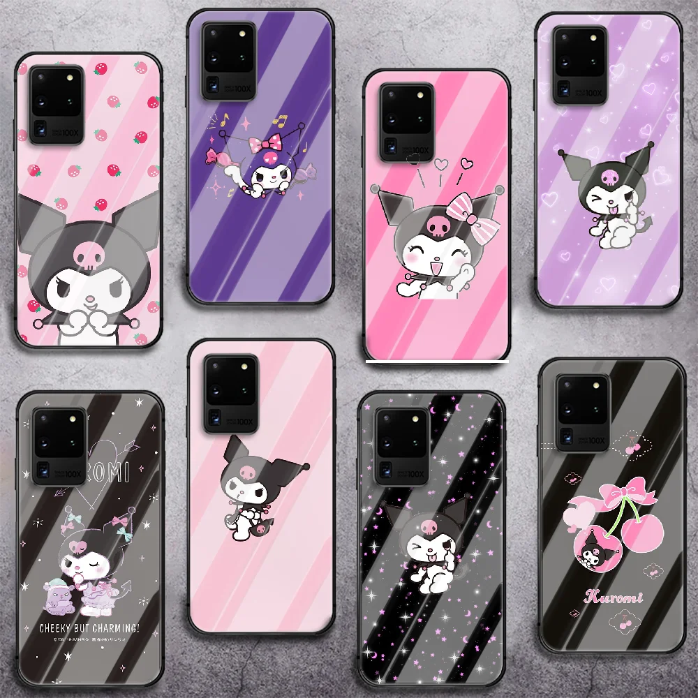 Kuromi Cartoon Cute Phone Tempered Glass Case Cover For Samsung Galaxy S Note 5 6 9 10 10E 20 21 FE Plus Uitra Back Cell Trend 
Kuromi Cartoon Cute Phone Tempered Glass Case Cover For Samsung Galaxy S Note 5 6 9 10 10E 20 21 FE Plus Uitra Back Cell Trend