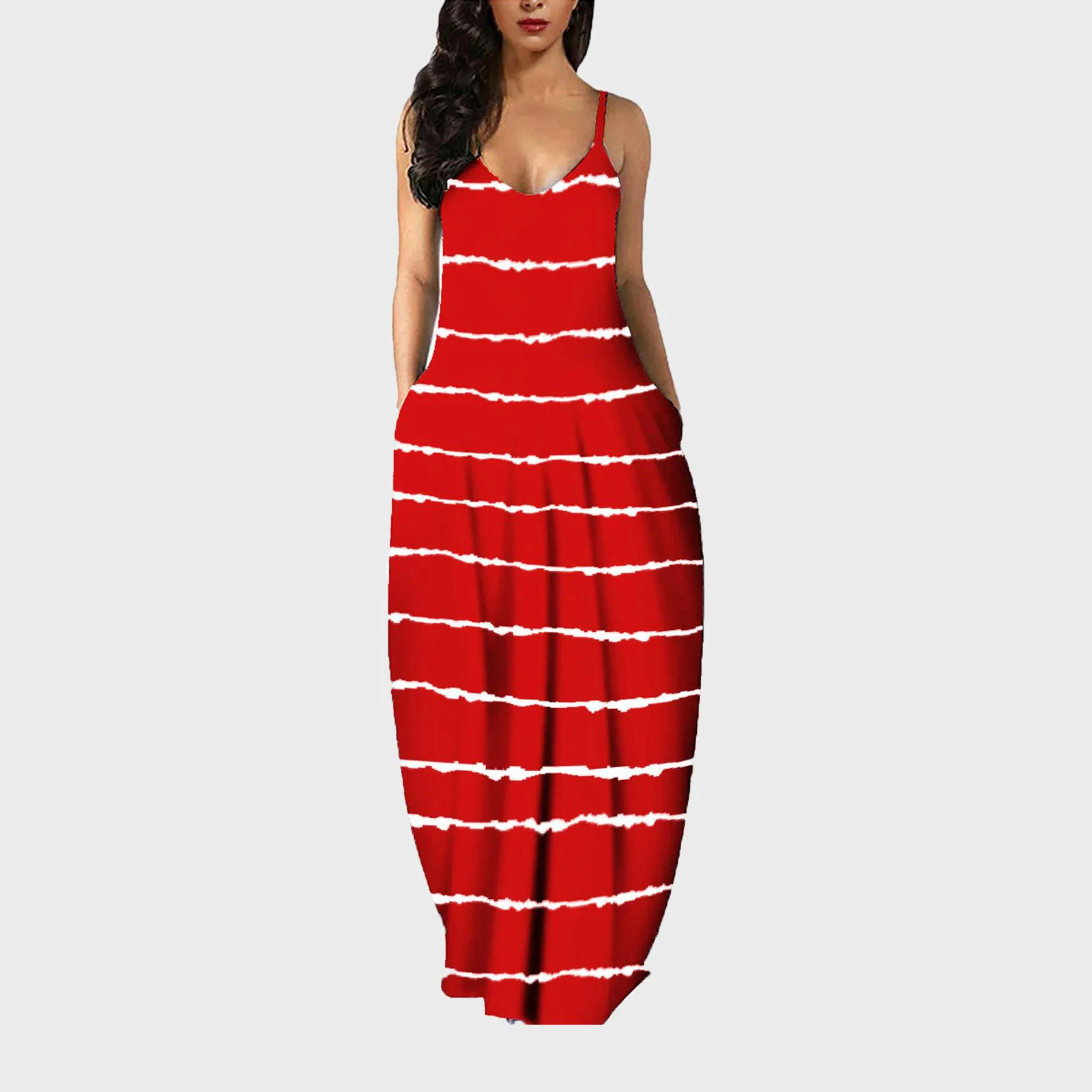 2021 Women Casual Loose Strap Striped White Sexy Club V Neck Dresses Colors Summer Long Maxi Dress Female Sundress Red Purple
2021 Women Casual Loose Strap Striped White Sexy Club V Neck Dresses Colors Summer Long Maxi Dress Female Sundress Red Purple