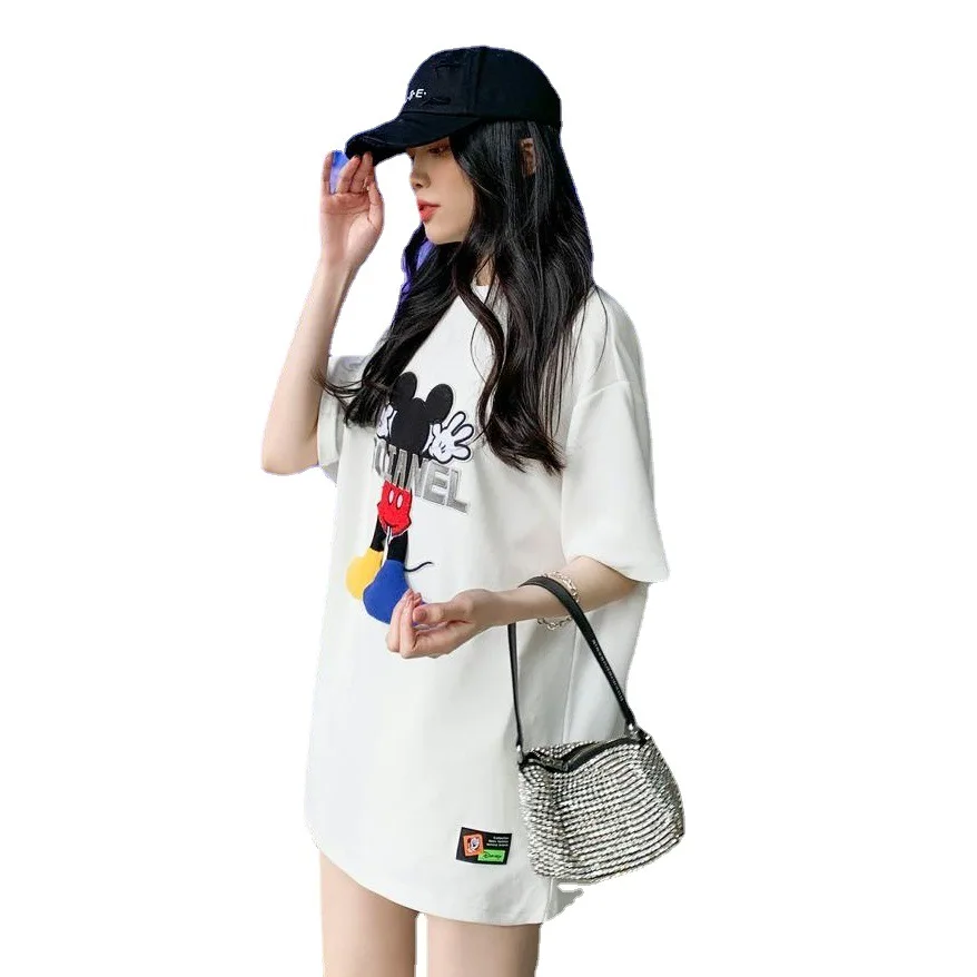 Disney 2021 Mickey T-shirt short sleeve round neck Harajuku casual loose patch long T-shirt combi and bodysuits
Disney 2021 Mickey T-shirt short sleeve round neck Harajuku casual loose patch long T-shirt combi and bodysuits