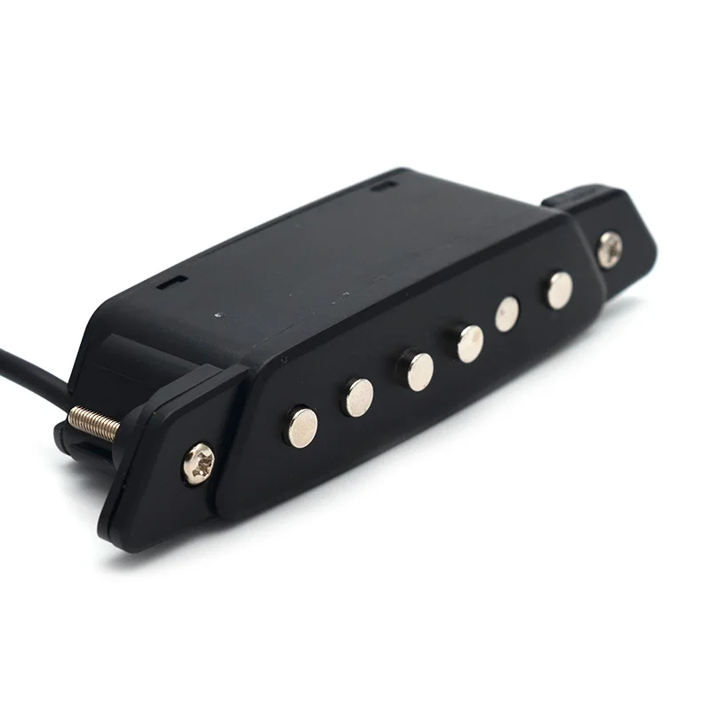 

Черное звуковое отверстие SH-85 С 6 отверстиями и ремешком активного питания, концевой разъем для акустической гитары