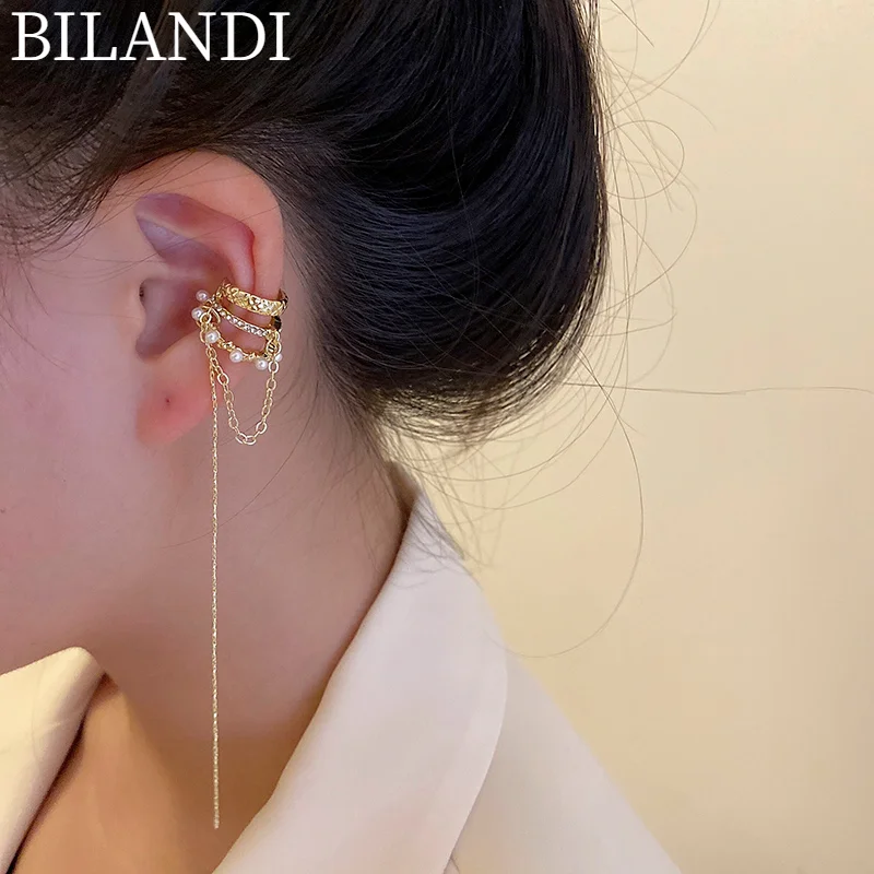 Bilandi Metal Ear Cuff For Women Jewelry 1 PC Charming Pearls Golden Silvery Color Chain Clip Earrings Earcuff Without Piercing
Bilandi Metal Ear Cuff For Women Jewelry 1 PC Charming Pearls Golden Silvery Color Chain Clip Earrings Earcuff Without Piercing