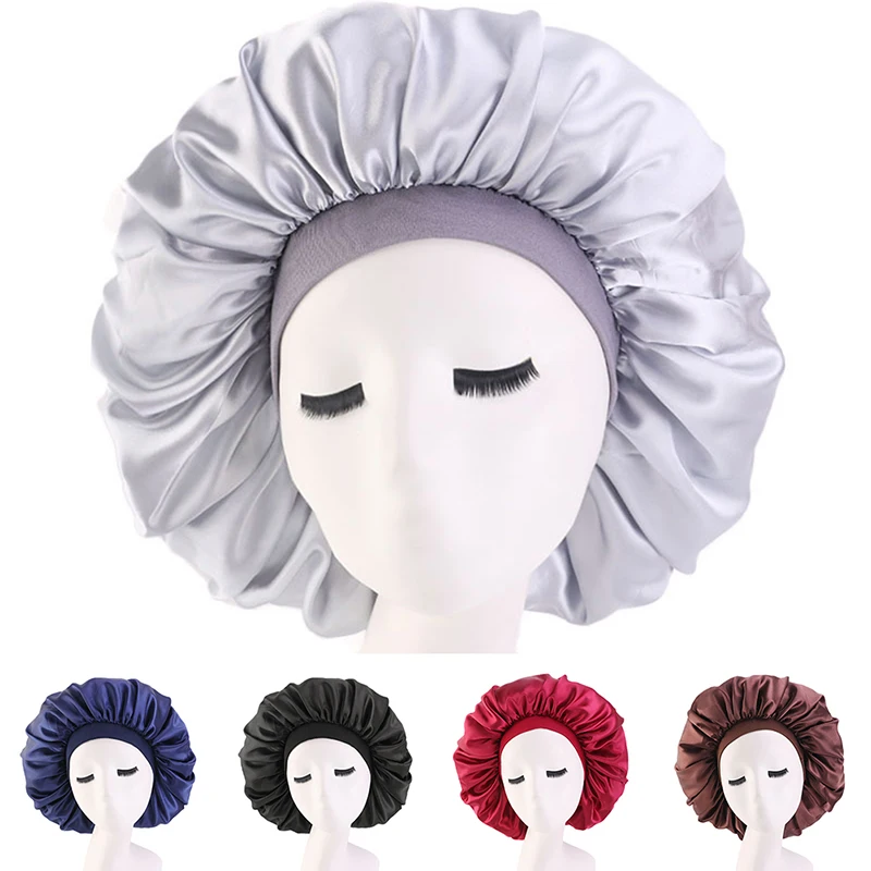 1pc Extra Large Sleep Cap with Premium Elastic Band Shower Cap For Women Solid Color Head Wrap Brimmed Nightcap Night Hat
1pc Extra Large Sleep Cap with Premium Elastic Band Shower Cap For Women Solid Color Head Wrap Brimmed Nightcap Night Hat