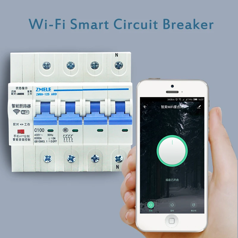 tuya smart ZMB9-100 WiFi Smart Circuit Breaker Switch ZMB9 25A 40A 63A 80A 100A 230V 400V 1/2/3/4 pins P support alexa google
tuya smart ZMB9-100 WiFi Smart Circuit Breaker Switch ZMB9 25A 40A 63A 80A 100A 230V 400V 1/2/3/4 pins P support alexa google