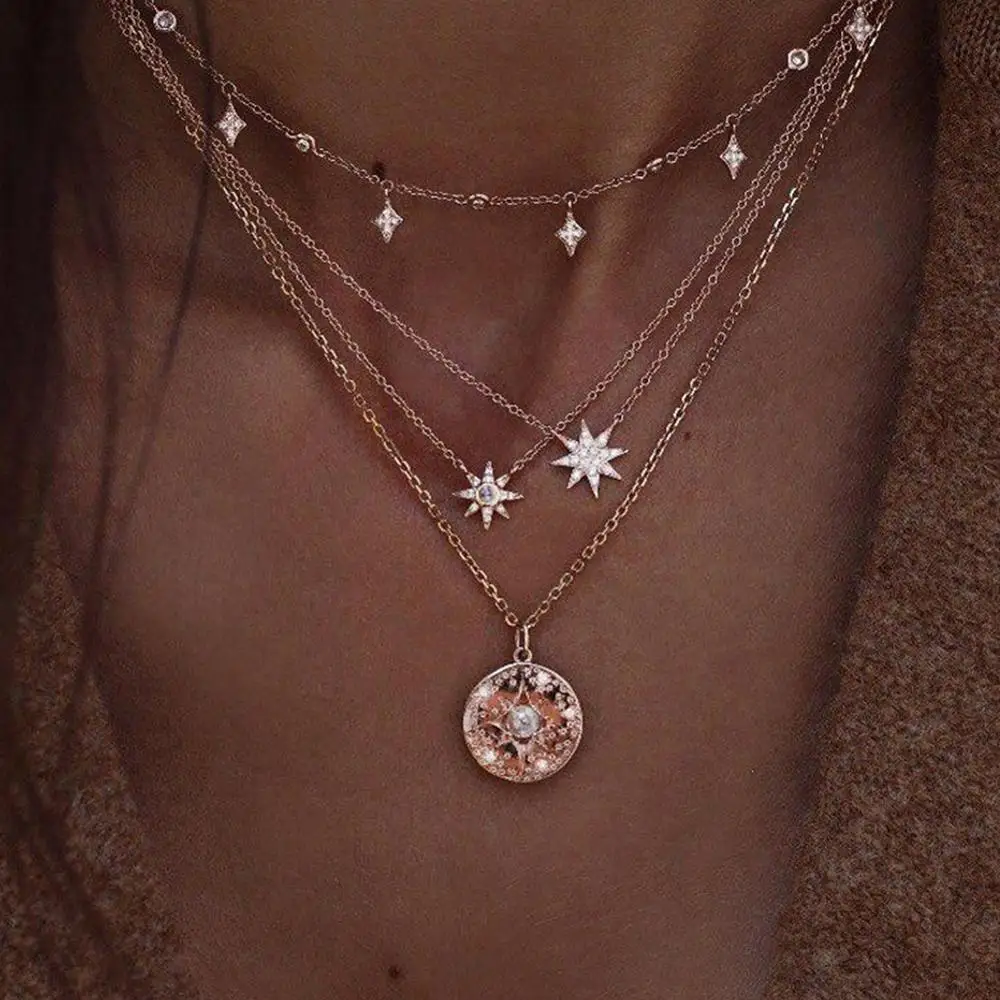 Exquisite Women's Sweater Chain Creative Star Pendant Multilayer Necklace StylishTemperament Neck Decorative Jewelry
Exquisite Women's Sweater Chain Creative Star Pendant Multilayer Necklace StylishTemperament Neck Decorative Jewelry