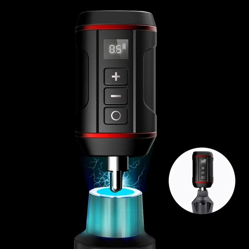 Tattoo Power Supply Mini Portable RCA Wireless Tattoo Lithium Battery Power Supply with LED Digital Display
Tattoo Power Supply Mini Portable RCA Wireless Tattoo Lithium Battery Power Supply with LED Digital Display