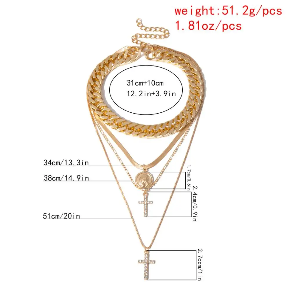 Gothic Multi Layer Chunky Thick Chain Necklace Women Collar Punk Crystal Cross Snake Choker Necklace Festival Jewelry Steampunk
Gothic Multi Layer Chunky Thick Chain Necklace Women Collar Punk Crystal Cross Snake Choker Necklace Festival Jewelry Steampunk