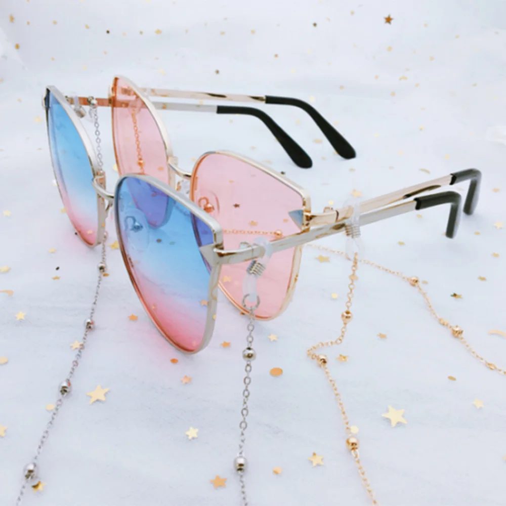 1PC Fashion Chic Womens Gold Silver Eyeglass Chains Sunglasses Reading Beaded Glasses Chain Eyewears Cord Holder neck strap Rope
1PC Fashion Chic Womens Gold Silver Eyeglass Chains Sunglasses Reading Beaded Glasses Chain Eyewears Cord Holder neck strap Rope