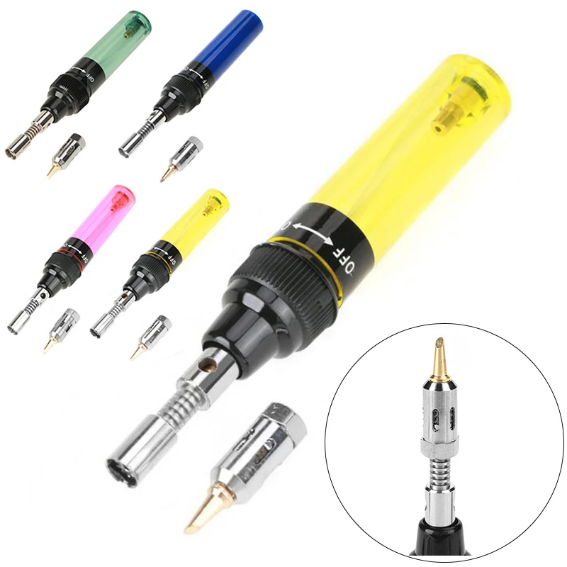 Gas Soldering Iron 1300V Pen Shaped Metal Pure Butane Cordless DIY Welding Tool
Gas Soldering Iron 1300V Pen Shaped Metal Pure Butane Cordless DIY Welding Tool