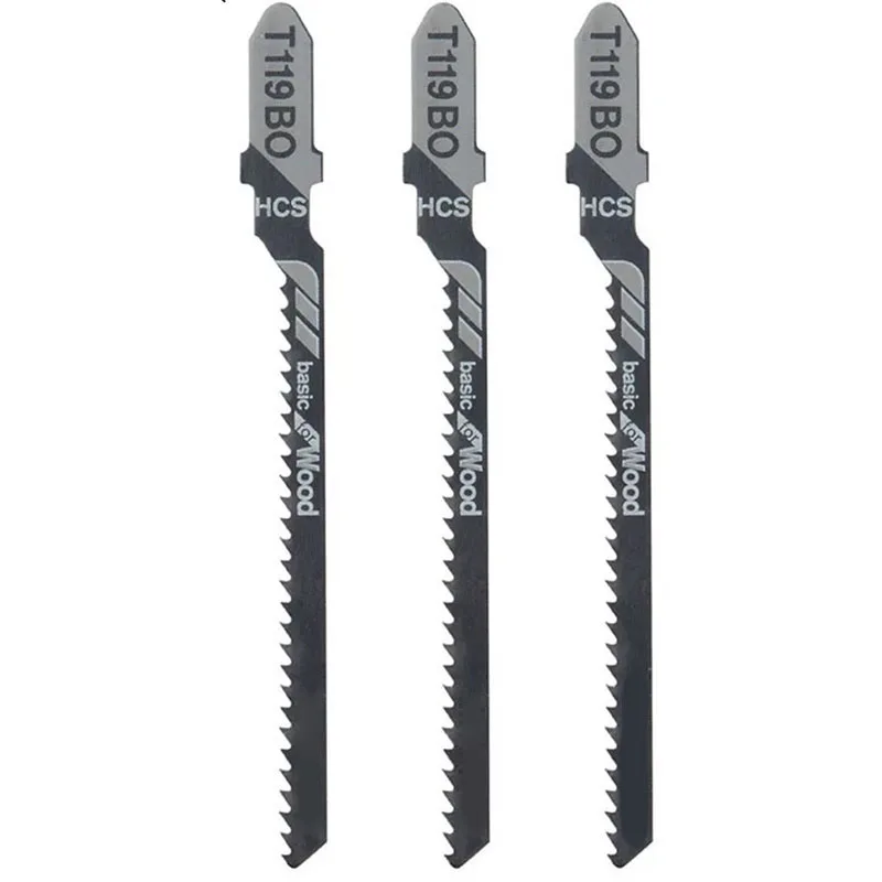 5pcs HCS T Shank Jigsaw Blades Kit T119BO Set 3inches 12TPI Woodworking Jigsaw Blades Wood Cutter Tools
5pcs HCS T Shank Jigsaw Blades Kit T119BO Set 3inches 12TPI Woodworking Jigsaw Blades Wood Cutter Tools