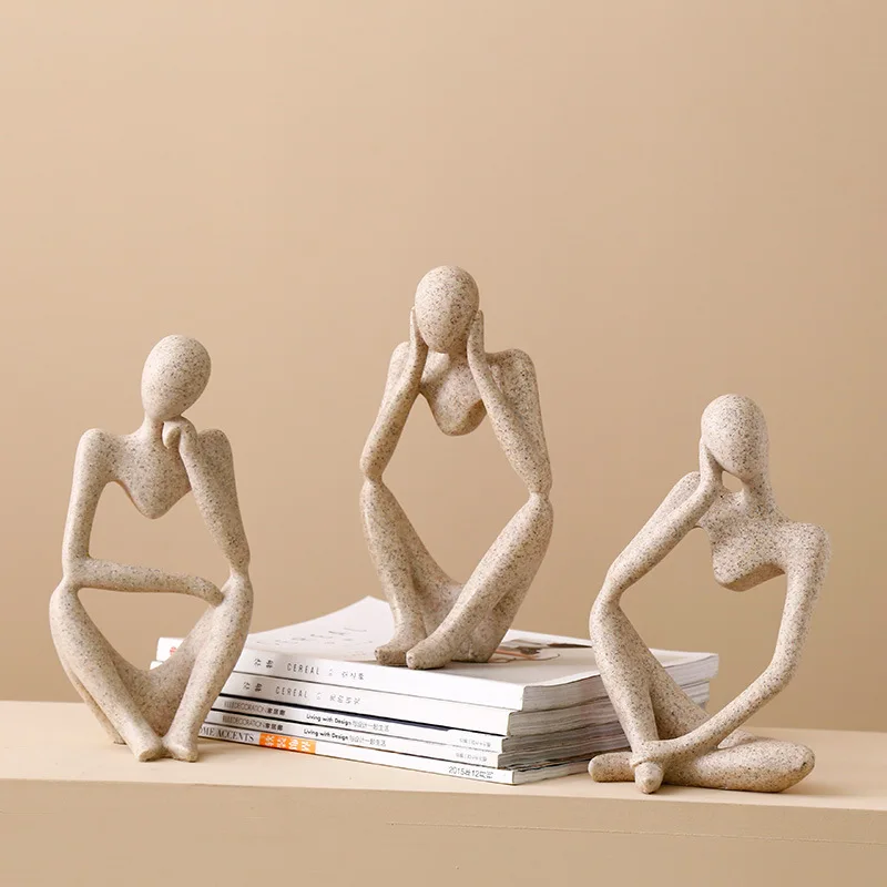 Thinker Statue Abstract Figure Sculpture Creative Resin Figurine Characters Modern Small Ornaments Sandstone Statue Home Decor
Thinker Statue Abstract Figure Sculpture Creative Resin Figurine Characters Modern Small Ornaments Sandstone Statue Home Decor