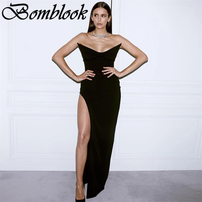 Bomblook Sexy Party Bodycon Dresses For Women 2021Autumn Solid Strapless Irregularity Backless Slit Midi Dress Female Streetwear
Bomblook Sexy Party Bodycon Dresses For Women 2021Autumn Solid Strapless Irregularity Backless Slit Midi Dress Female Streetwear