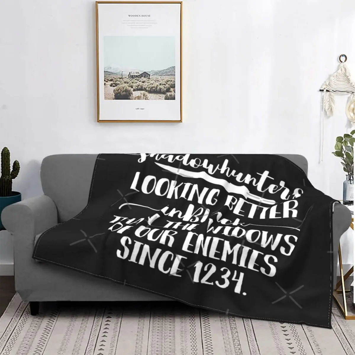 Shadowhunters-Manta Mortal, colcha a cuadros para cama 
Shadowhunters-Manta Mortal, colcha a cuadros para cama