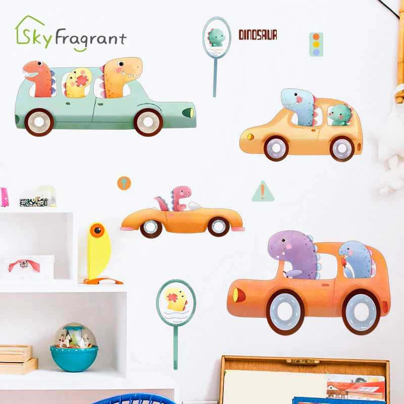 Cartoon Dinosaur Car Boys Bedroom Decoration Self-adhesive Stickers Kids Room Decor Home Decor Wardrobe Background Wall Sticker
Cartoon Dinosaur Car Boys Bedroom Decoration Self-adhesive Stickers Kids Room Decor Home Decor Wardrobe Background Wall Sticker