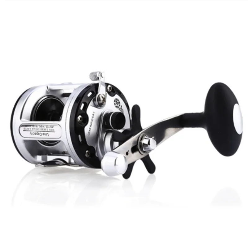 YUMOSHI 12 + 1 Ball Bearings Cast Drum Fishing Reel Trolling Aluminum Alloy Spool Reels | Спорт и развлечения