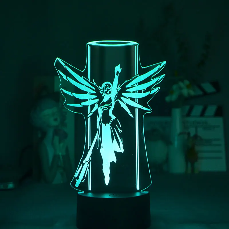 Game Overwatch Hero Mercy Bluetooth Speaker Nightlight Color Changing LED Valentine Day Gifts Table Lamp 3d for Kids Room Decor
Game Overwatch Hero Mercy Bluetooth Speaker Nightlight Color Changing LED Valentine Day Gifts Table Lamp 3d for Kids Room Decor