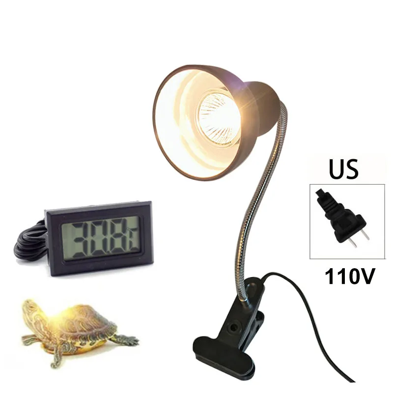 110V US plug Pet Reptile heating Lamp Clip Bulb light Holder Turtle Basking UVB+UV Kit Tortoises Lizards Lighting E27 C1
110V US plug Pet Reptile heating Lamp Clip Bulb light Holder Turtle Basking UVB+UV Kit Tortoises Lizards Lighting E27 C1