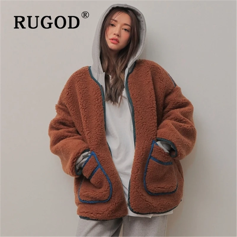 RUGOD Elegant solid teddy auturm winter coat women Korean loose fleece thicken jackets outwear female 2019 loose oversized coats
RUGOD Elegant solid teddy auturm winter coat women Korean loose fleece thicken jackets outwear female 2019 loose oversized coats