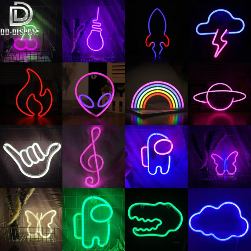 DD Room Decor Led Neon Lights Sign Modeling Lamp Party Events Decoration USB Battery Powered Bedroom Layout Creative Light 
DD Room Decor Led Neon Lights Sign Modeling Lamp Party Events Decoration USB Battery Powered Bedroom Layout Creative Light