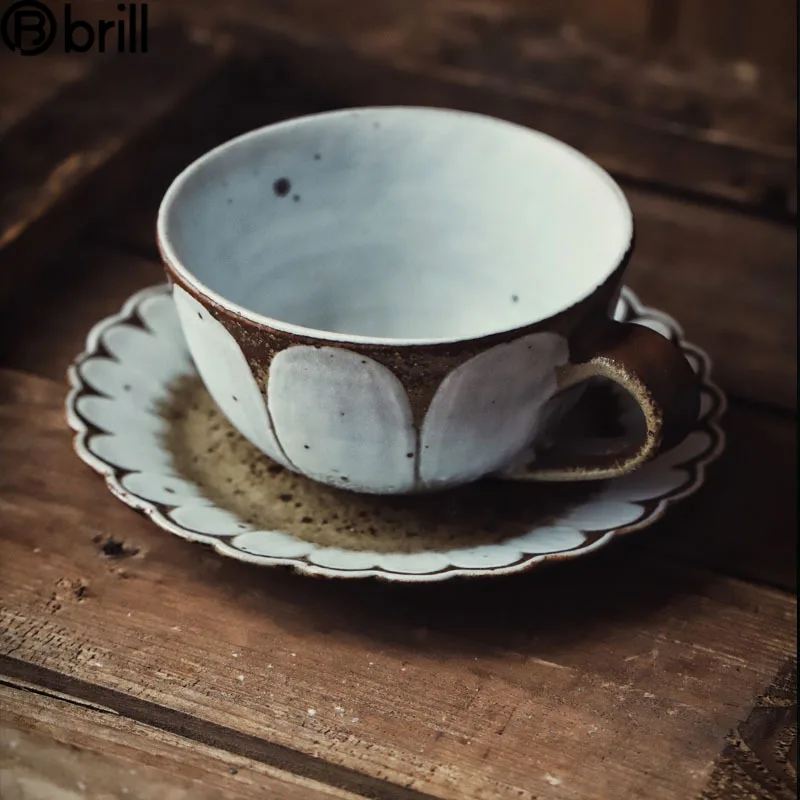 Handmade Vintage Small Coffee Cup Mug Creative Pottery Japanese Coffee Cup with Tray Taza Cafe Personalizada Ceramic Mug Milk 50
Handmade Vintage Small Coffee Cup Mug Creative Pottery Japanese Coffee Cup with Tray Taza Cafe Personalizada Ceramic Mug Milk 50