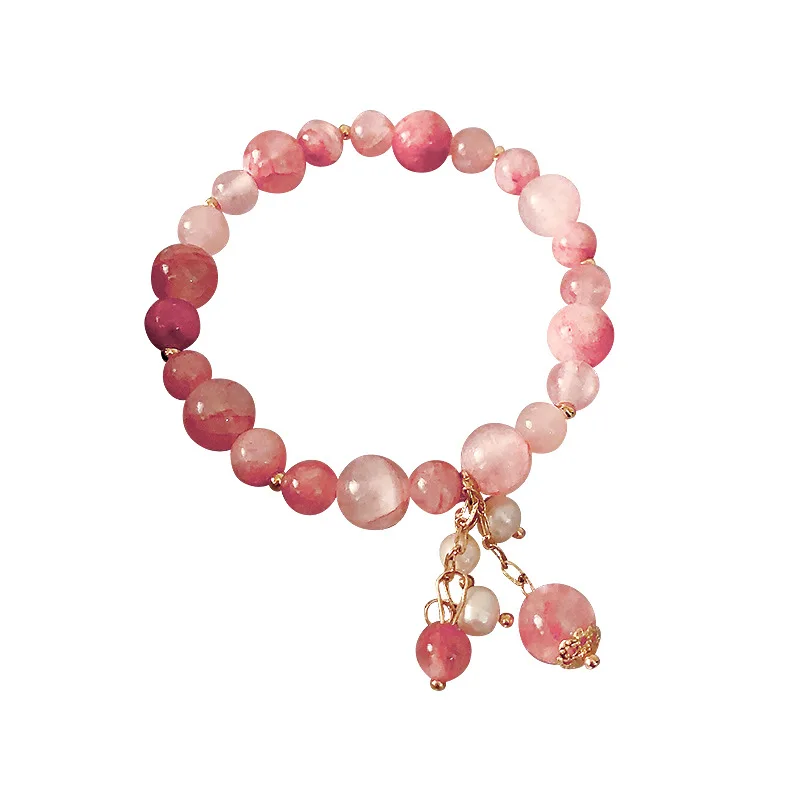 2021 New Natural Crystal Stretch Bracelet Korean Strawberry Quartz Laid-back Girl Bracelet Accessories Fashion Jewelry
2021 New Natural Crystal Stretch Bracelet Korean Strawberry Quartz Laid-back Girl Bracelet Accessories Fashion Jewelry