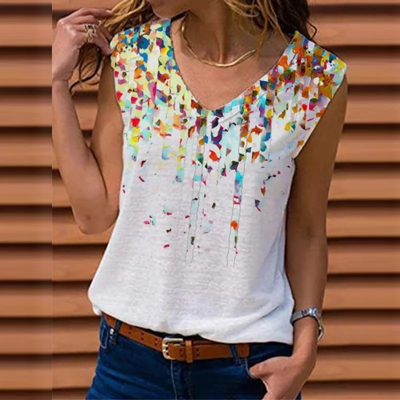Plus Size Women Summer Fashion V-neck Floral Printed Vest Tops Casual Trend Tank Top Sleeveless Shirts
Plus Size Women Summer Fashion V-neck Floral Printed Vest Tops Casual Trend Tank Top Sleeveless Shirts