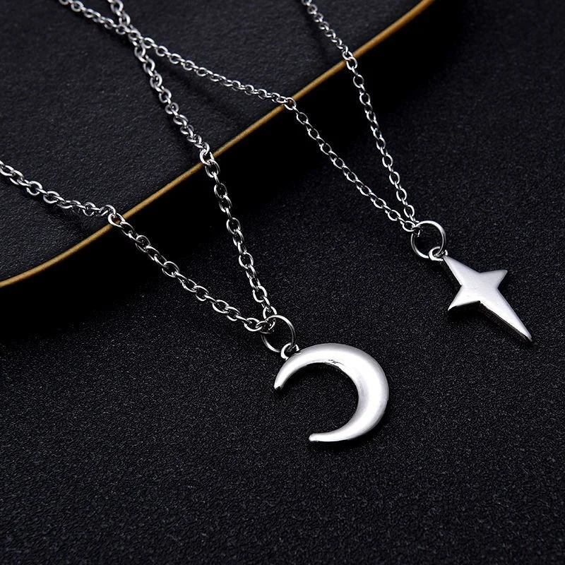 Fashion Necklace Pendant Design Star Moon Universe Star Moon Necklace Stainless Titanium Steel Couple Pendant Jewelry Charm
Fashion Necklace Pendant Design Star Moon Universe Star Moon Necklace Stainless Titanium Steel Couple Pendant Jewelry Charm