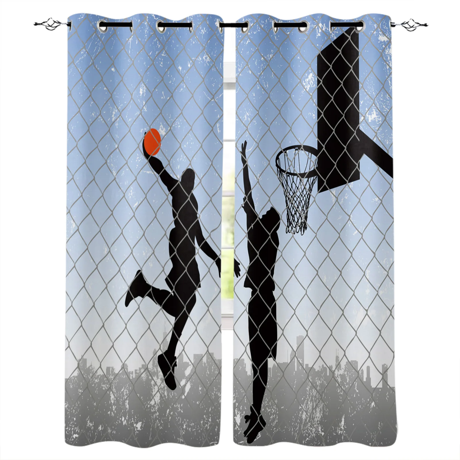 Basketball Silhouette Sports Blackout Curtains Bedroom Living Room Home Decoration for Children Girls Boys Gift
Basketball Silhouette Sports Blackout Curtains Bedroom Living Room Home Decoration for Children Girls Boys Gift