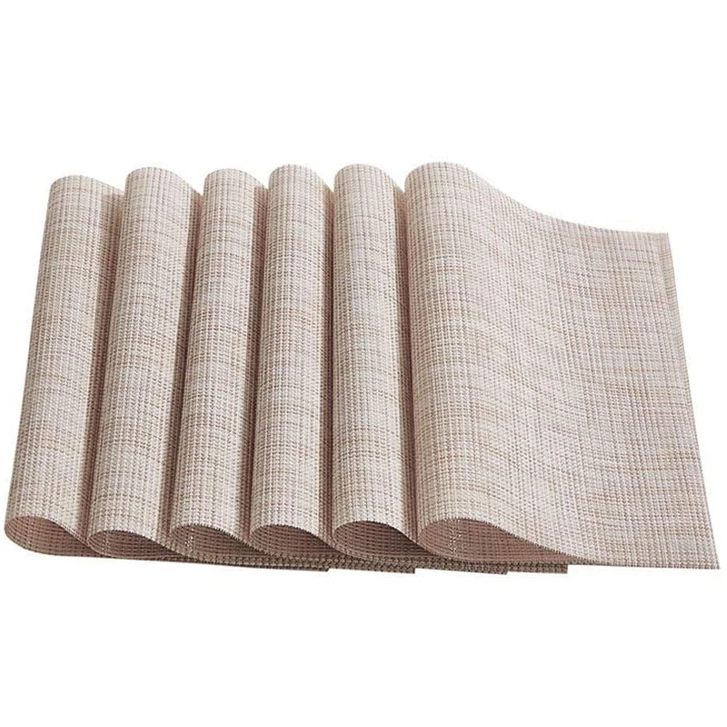 Placemats Beige Place Mats Placemats Wipeable Easy to Clean Table Placemats Set of 6 for Dining Kitchen Restaurant Table
Placemats Beige Place Mats Placemats Wipeable Easy to Clean Table Placemats Set of 6 for Dining Kitchen Restaurant Table