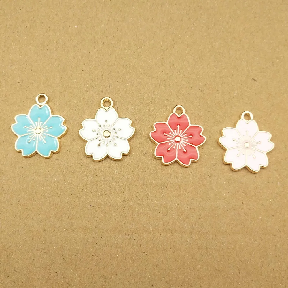10pcs 17x20mm enamel sakura flower charms for jewelry making earring pendant bracelet necklace charm accessories craft supplies
10pcs 17x20mm enamel sakura flower charms for jewelry making earring pendant bracelet necklace charm accessories craft supplies