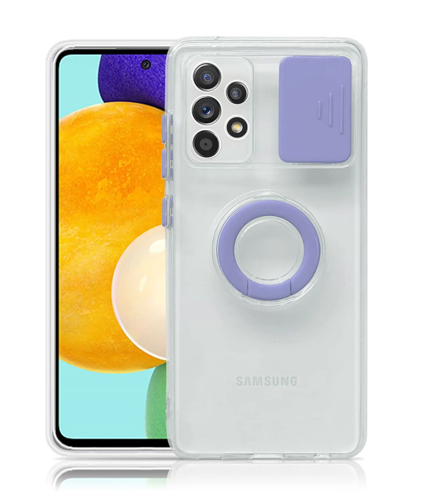 Transparent colorful push window with ring bracket Phone Case For Samsung Galaxy A02S A52 A72 A32 A12 S21 Plus Ultra 4G 5G Cover
Transparent colorful push window with ring bracket Phone Case For Samsung Galaxy A02S A52 A72 A32 A12 S21 Plus Ultra 4G 5G Cover