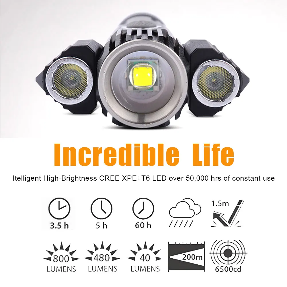 LED Flashlight Portable Zoom Bar Super Bright T6 LED Flashlight 4 Modes Adjustable Waterproof Flashlights for Outdoor Sports
LED Flashlight Portable Zoom Bar Super Bright T6 LED Flashlight 4 Modes Adjustable Waterproof Flashlights for Outdoor Sports