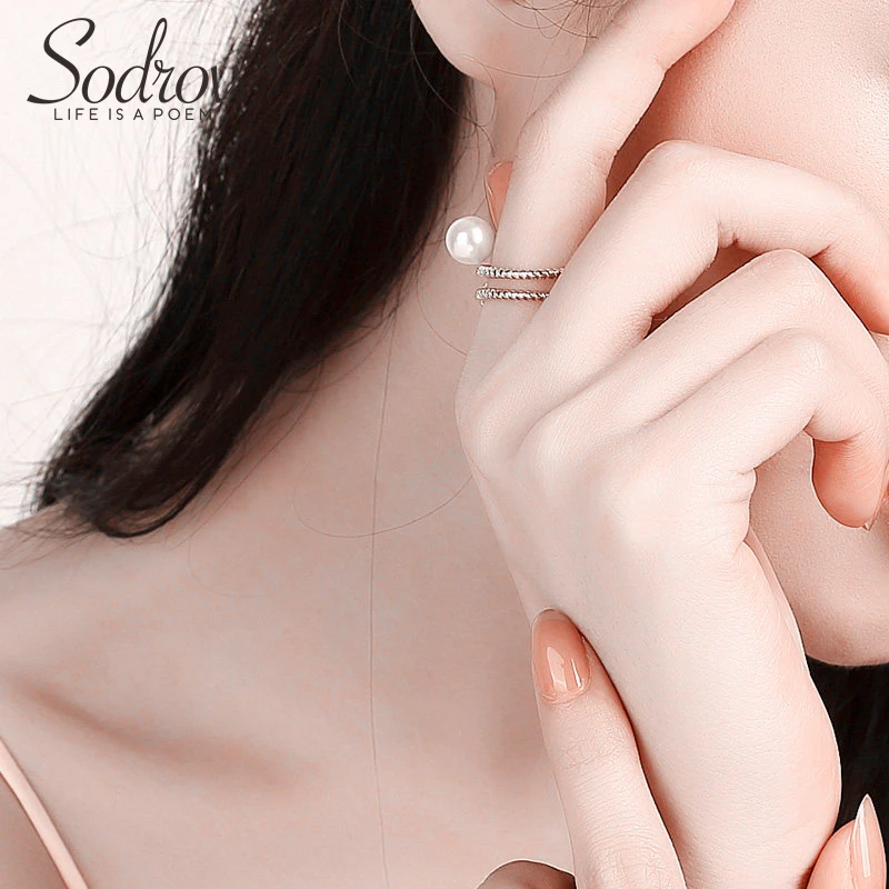 Sodrov 925 Sterling Silver Pearls Ring Resizable Engagement Wedding Jewelry 925 Silver Ring For Women
Sodrov 925 Sterling Silver Pearls Ring Resizable Engagement Wedding Jewelry 925 Silver Ring For Women
