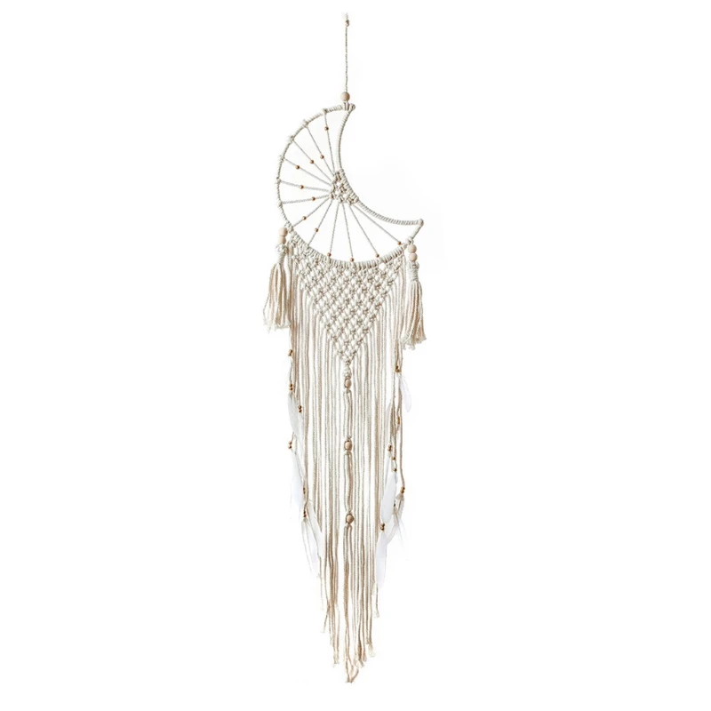 Moon Macrame Wall Hanging Tapestry Handmade Woven Boho Wall Decoration Dreamcatcher Backdrop Baby Nursery Room Decor
Moon Macrame Wall Hanging Tapestry Handmade Woven Boho Wall Decoration Dreamcatcher Backdrop Baby Nursery Room Decor