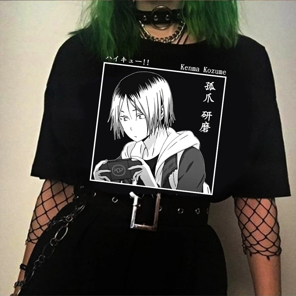 Футболка Harajuku Kawaii, женская футболка Haikyuu, футболка с забавным рисунком Kenma Kozume, женская футболка с милым аниме
Футболка Harajuku Kawaii, женская футболка Haikyuu, футболка с забавным рисунком Kenma Kozume, женская футболка с милым аниме