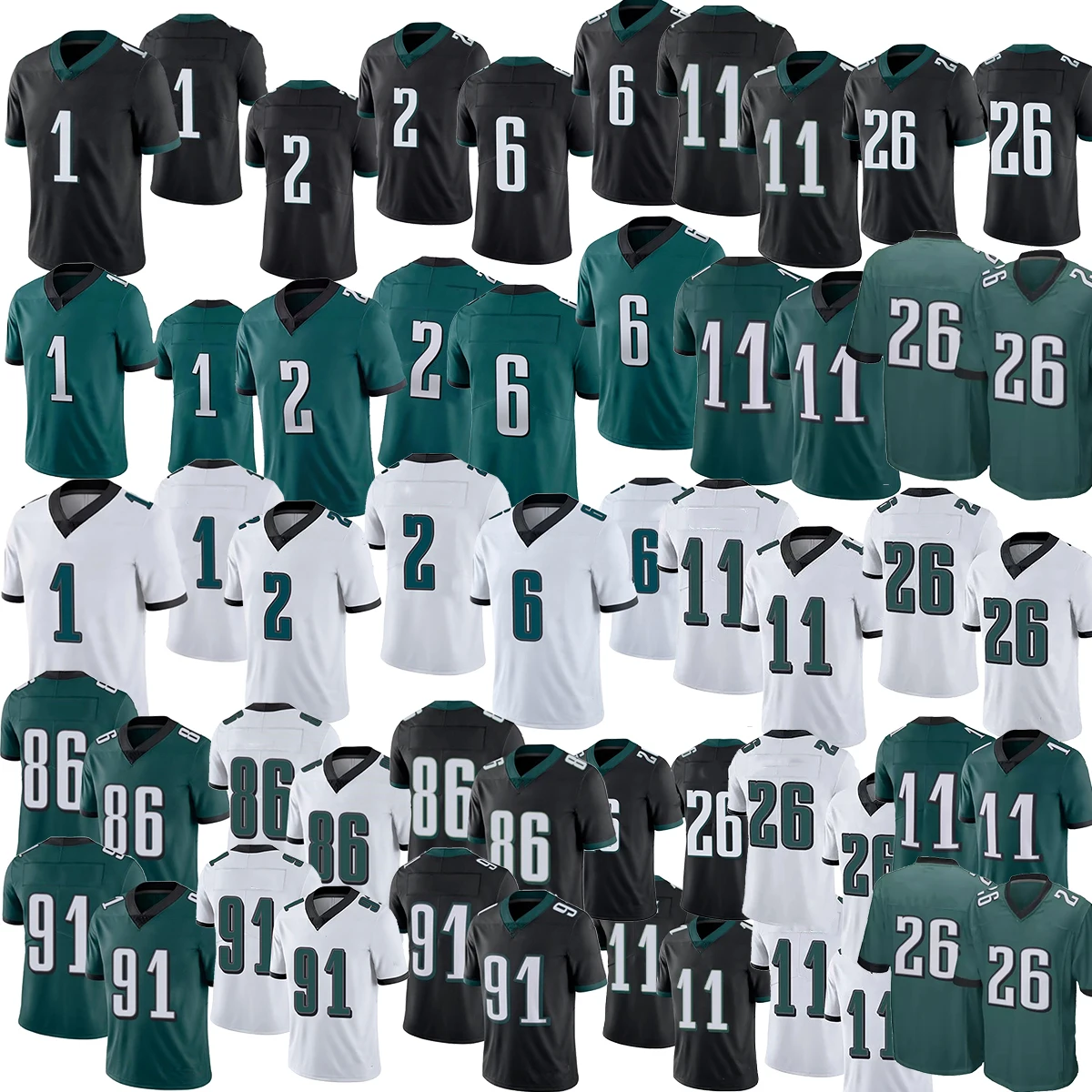 

Jalen Hurts Darius Slay Jr DeVonta Smith Philadelphia Carson Wentz Green Game Zach Ertz Fletcher Cox jersey