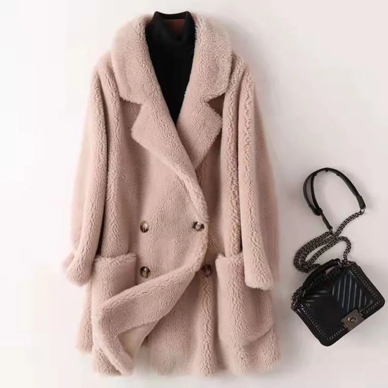Real Fur Coat High Quality Australian Womens Wool Coats Thick Warm Elegant Loose Large Size Long Outwear Winter Coat For Women
Real Fur Coat High Quality Australian Womens Wool Coats Thick Warm Elegant Loose Large Size Long Outwear Winter Coat For Women