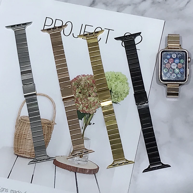 Metal strap Compatible with Apple watch 44mm 42mm 40mm 38mm Stainless steel sport bracelet for iwatch 6 5 4 3 2 SE Watchband
Metal strap Compatible with Apple watch 44mm 42mm 40mm 38mm Stainless steel sport bracelet for iwatch 6 5 4 3 2 SE Watchband