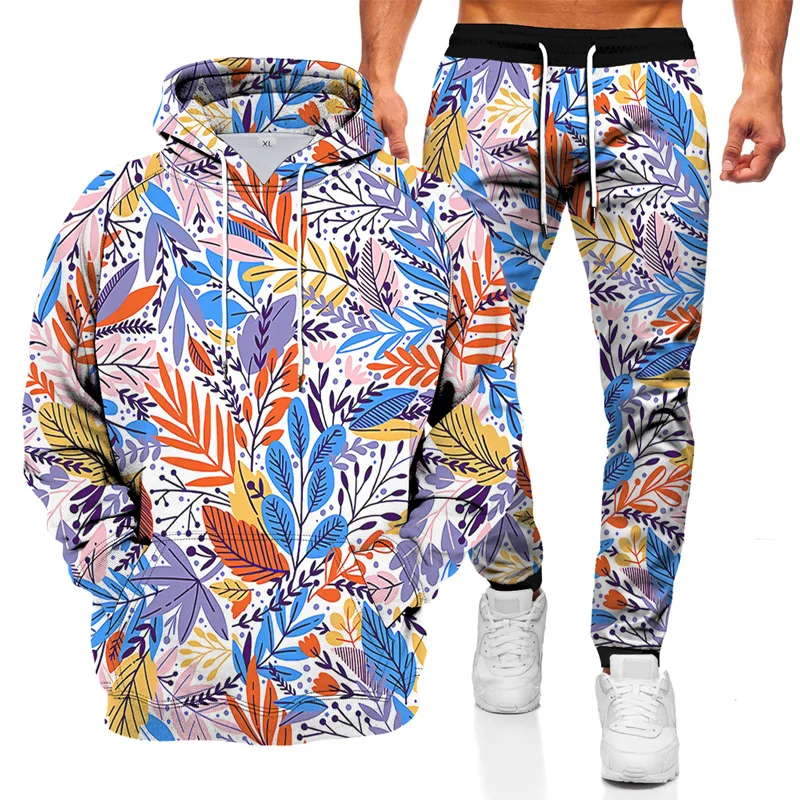 Новинка 2021, модные толстовки с 3D принтом, костюмы, мужской свитшот с цветным рисунком листьев, Серизе, комплект в стиле Харадзюку, повседневн... 
Новинка 2021, модные толстовки с 3D принтом, костюмы, мужской свитшот с цветным рисунком листьев, Серизе, комплект в стиле Харадзюку, повседневн...