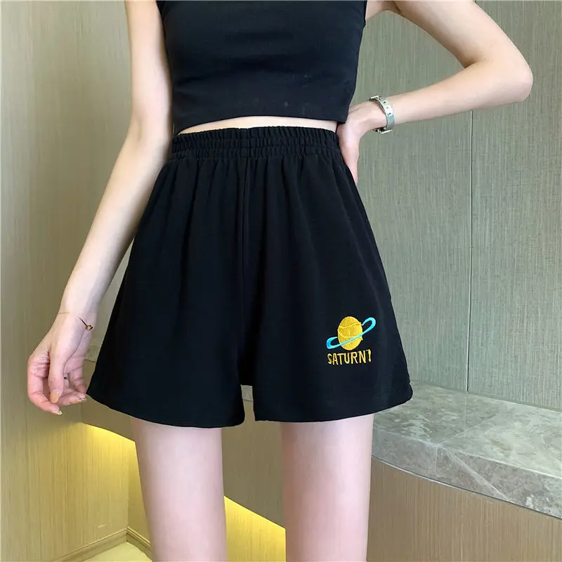 Sports shorts women loose summer 2020 new Korean star embroidery casual versatile High Waist Wide Leg Pants women
Sports shorts women loose summer 2020 new Korean star embroidery casual versatile High Waist Wide Leg Pants women