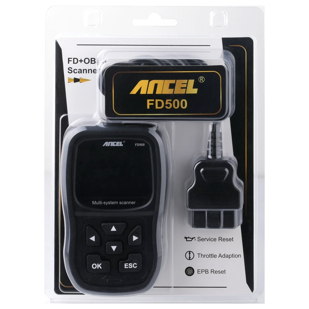 ANCEL FD500 OBD2 Automotive Scanner Full System EPB BMS ETC Oil Reset EOBD obd2 Code Reader Car Diagnostics Tools
ANCEL FD500 OBD2 Automotive Scanner Full System EPB BMS ETC Oil Reset EOBD obd2 Code Reader Car Diagnostics Tools