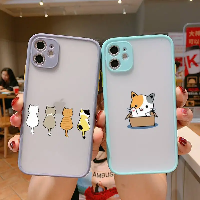 cute cat Phone Case For iPhone 13 12 11 Mini Pro XR XS Max 7 8 Plus X Matte transparent blue Back Cover
cute cat Phone Case For iPhone 13 12 11 Mini Pro XR XS Max 7 8 Plus X Matte transparent blue Back Cover